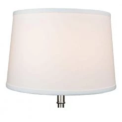 Fenchel Shades 13 in. Top Diameter x 15 in. Bottom Diameter x 10 in. Slant, Empire Lamp Shade - Linen White by FenchelShades.com -AMAX LIGHTING Shop white nickel fenchelshades com lamp shades 13 15 10 w l whi 4f 1000