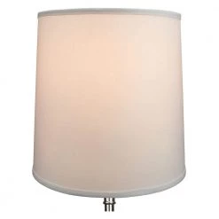Fenchel Shades 13 in. Top Diameter x 15 in. Bottom Diameter x 15 in. Slant, Empire Lamp Shade - Linen White by FenchelShades.com -AMAX LIGHTING Shop white nickel fenchelshades com lamp shades 13 15 15 w l whi 4f 1000