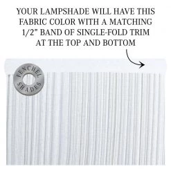 Fenchel Shades 13 in. Top Diameter x 15 in. Bottom Diameter x 15 in. Slant, Empire Lamp Shade - Pleated Mushroom White by FenchelShades.com -AMAX LIGHTING Shop white nickel fenchelshades com lamp shades 13 15 15 w pm whi 44 1000