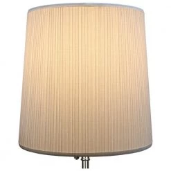 Fenchel Shades 13 in. Top Diameter x 15 in. Bottom Diameter x 15 in. Slant, Empire Lamp Shade - Pleated Mushroom White by FenchelShades.com -AMAX LIGHTING Shop white nickel fenchelshades com lamp shades 13 15 15 w pm whi 4f 1000