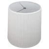 Fenchel Shades 13 in. Top Diameter x 15 in. Bottom Diameter x 15 in. Slant, Empire Lamp Shade - Pleated Mushroom White by FenchelShades.com -AMAX LIGHTING Shop white nickel fenchelshades com lamp shades 13 15 15 w pm whi 64 1000