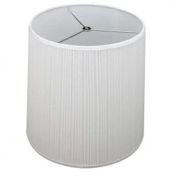 Fenchel Shades 13 in. Top Diameter x 15 in. Bottom Diameter x 15 in. Slant, Empire Lamp Shade - Pleated Mushroom White by FenchelShades.com