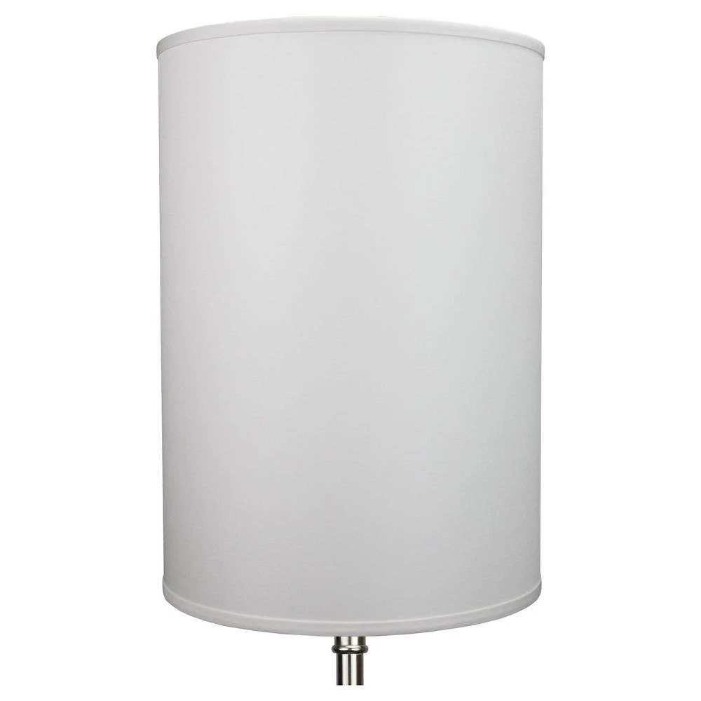 14 in. Top Diameter x 14 in. Bottom Diameter x 20 in. Height Linen White Drum Lamp Shade by FenchelShades.com 4 14 in. Top Diameter x 14 in. Bottom Diameter x 20 in. Height Linen White Drum Lamp Shade by FenchelShades.com - Image 2