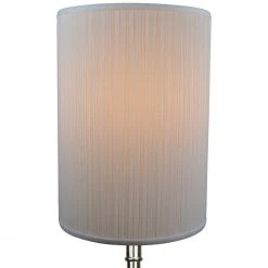 14 in. Top Diameter x 14 in. Bottom Diameter x 20 in. Height Pleated Mushroom White Drum Lamp Shade by FenchelShades.com -AMAX LIGHTING Shop white nickel fenchelshades com lamp shades 14 14 20 w pm whi 4f 1000