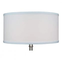 Fenchel Shades 14 in. Top Diameter x 14 in. Bottom Diameter x 7 in. Height, Drum Lamp Shade - Linen White by FenchelShades.com 9 Fenchel Shades 14 in. Top Diameter x 14 in. Bottom Diameter x 7 in. Height, Drum Lamp Shade - Linen White by FenchelShades.com -AMAX LIGHTING Shop white nickel fenchelshades com lamp shades 14 14 7 w l whi 4f 1000