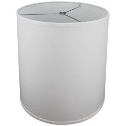 Fenchel Shades 14 in. Top Diameter x 15 in. Bottom Diameter x 15 in. Slant, Empire Lamp Shade - Linen White by FenchelShades.com