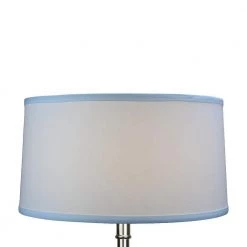 17 in. W x 9 in. H White/Nickel Hardware Drum Lamp Shade by FenchelShades.com -AMAX LIGHTING Shop white nickel fenchelshades com lamp shades 16 17 9 w l whi 4f 1000