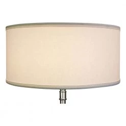 17 in. Top Diameter x 17 in. Bottom Diameter x 8 in. H Linen White Drum Lamp Shade by FenchelShades.com -AMAX LIGHTING Shop white nickel fenchelshades com lamp shades 17 17 8 w l whi 4f 1000