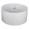 17 in. Top Diameter x 17 in. Bottom Diameter x 8 in. H Linen White Drum Lamp Shade by FenchelShades.com