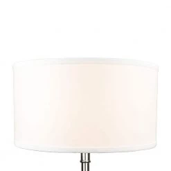 17 in. Top Diameter x 17 in. Bottom Diameter x 9 in. H Linen White Drum Lamp Shade by FenchelShades.com -AMAX LIGHTING Shop white nickel fenchelshades com lamp shades 17 17 9 w l whi 4f 1000