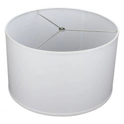 18 in. Top Diameter x 18 in. Bottom Diameter x 11 in. H Linen White Drum Lamp Shade by FenchelShades.com