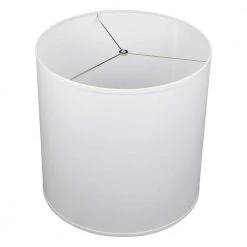 Fenchel Shades 18 in. Top Diameter x 18 in. Bottom Diameter x 18 in. Height Drum Lamp Shade - Linen White by FenchelShades.com