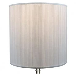 Fenchel Shades 18 in. Top Diameter x 18 in. Bottom Diameter x 18 in. Height Drum Lamp Shade - Pleated Mushroom White by FenchelShades.com -AMAX LIGHTING Shop white nickel fenchelshades com lamp shades 18 18 18 w pm whi 4f 1000