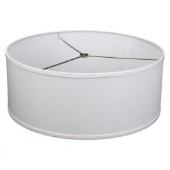 18 in. Top Diameter x 18 in. Bottom Diameter x 7 in. H Linen White Drum Lamp Shade by FenchelShades.com