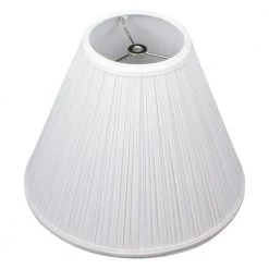 5 in. Top Diameter x 12 in. Bottom Diameter x 10 in. Slant Pleated Mushroom White Coolie Lamp Shade by FenchelShades.com