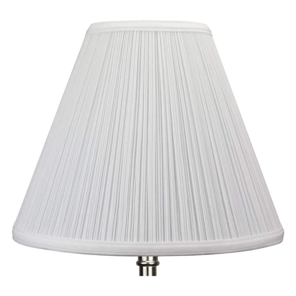 5 in. Top Diameter x 12 in. Bottom Diameter x 10 in. Slant Pleated Mushroom White Coolie Lamp Shade by FenchelShades.com 4 5 in. Top Diameter x 12 in. Bottom Diameter x 10 in. Slant Pleated Mushroom White Coolie Lamp Shade by FenchelShades.com - Image 2