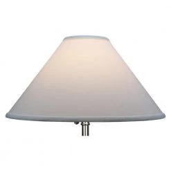 18 in. W x 9 in. H White/Nickel Hardware Coolie Lamp Shade by FenchelShades.com -AMAX LIGHTING Shop white nickel fenchelshades com lamp shades 5 18 11 w l whi 4f 1000