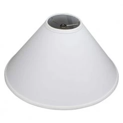 18 in. W x 9 in. H White/Nickel Hardware Coolie Lamp Shade by FenchelShades.com