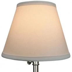 5 in. Top Diameter x 9 in. Bottom Diameter x 7 in. Slant Linen White Empire Lamp Shade by FenchelShades.com -AMAX LIGHTING Shop white nickel fenchelshades com lamp shades 5 9 7 b l whi 4f 1000