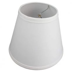 5 in. Top Diameter x 9 in. Bottom Diameter x 7 in. Slant Linen White Empire Lamp Shade by FenchelShades.com