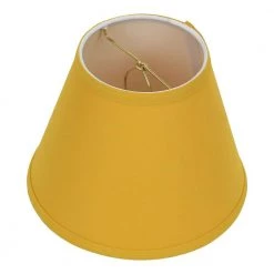 5 in. Top Diameter x 9 in. Bottom Diameter x 7 in. Slant Linen Curry Empire Lamp Shade by FenchelShades.com