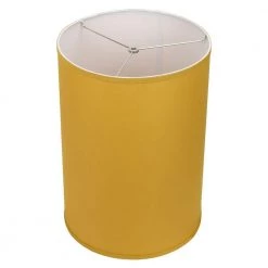 14 in. Top Diameter x 14 in. Bottom Diameter x 20 in. Height Linen Curry Drum Lamp Shade by FenchelShades.com