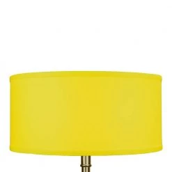 17 in. W x 8 in. H Citrus Yellow/Nickel Hardware Drum Lamp Shade by FenchelShades.com -AMAX LIGHTING Shop yellow nickel fenchelshades com lamp shades 17 17 8 w l cit 4f 1000