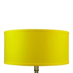 17 in. W x 8 in. H Citrus Yellow/Nickel Hardware Drum Lamp Shade by FenchelShades.com -AMAX LIGHTING Shop yellow nickel fenchelshades com lamp shades 17 17 8 w l cit c3 1000